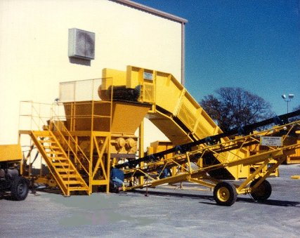 Stairs to a Shredder used with Steel Belt and  Stacking Conveyors